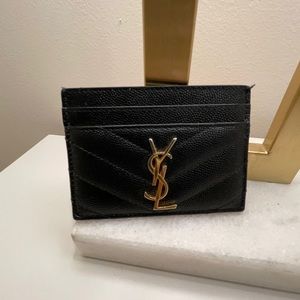 Authentic Saint Laurent Leather Card Case